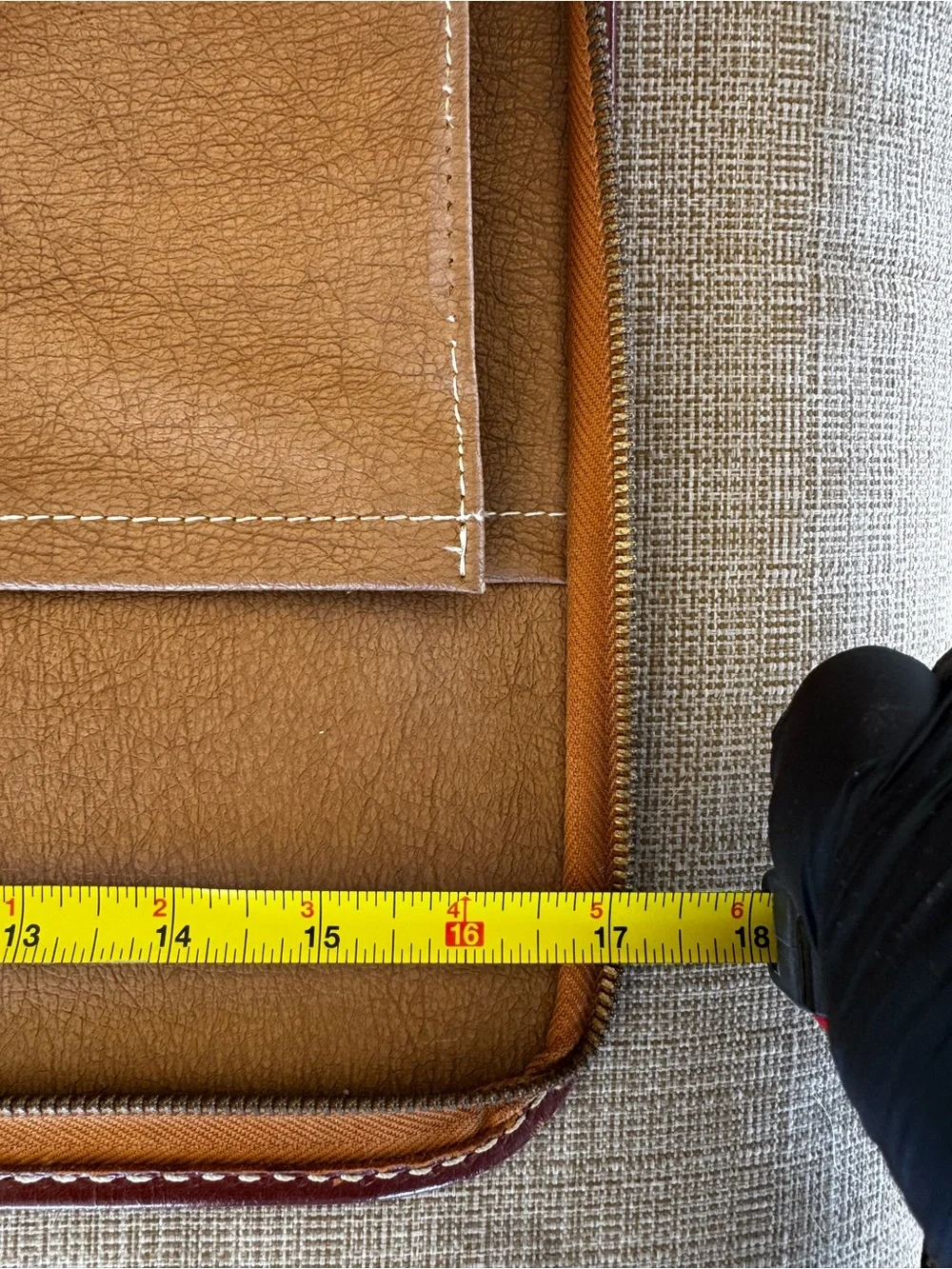 Vintage c. 1950s–1960s David’s of Hollywood Deep Buff Cowhide Leather Portfolio